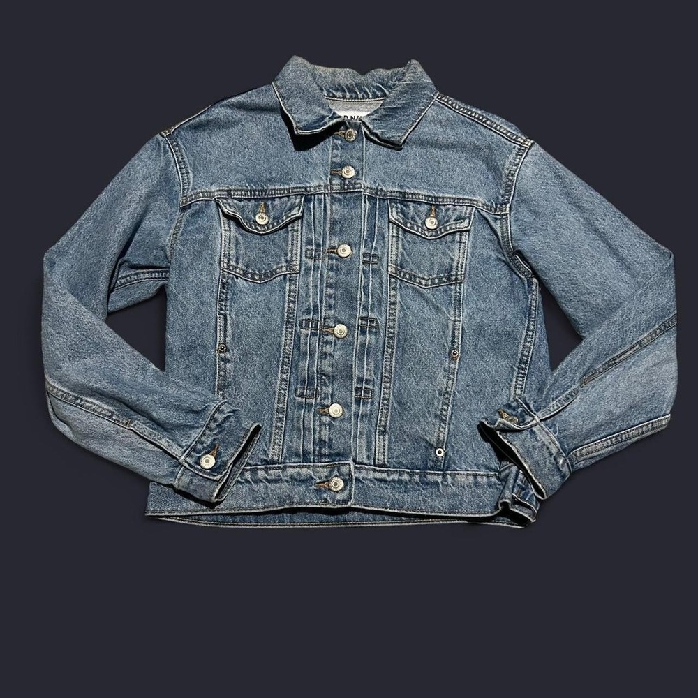Old Navy Womens Medium Wash Denim Trucker Jacket Blue Size Small
